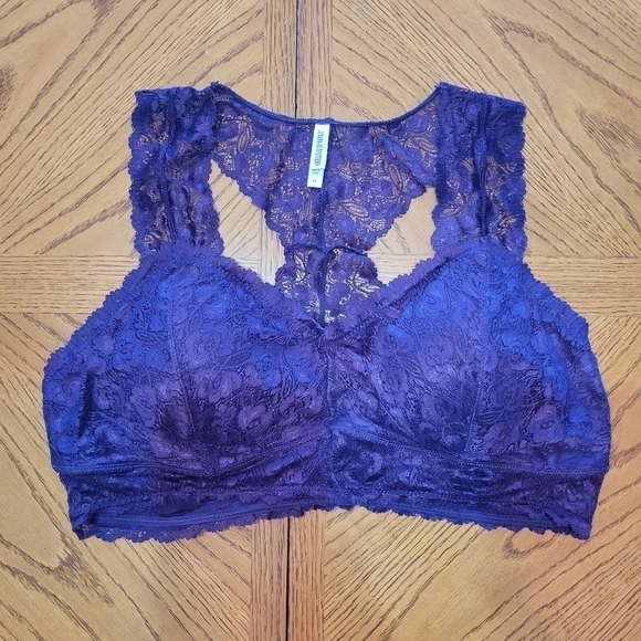 NWOT Zenana Outfitters Purple Lace Bralette Sz 3X - Picture 1 of 4